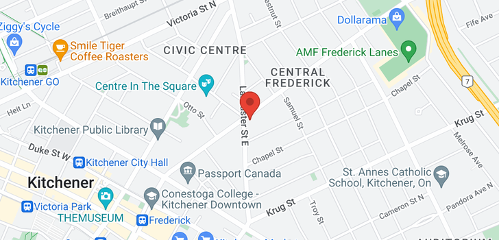 map of 209 FREDERICK Street